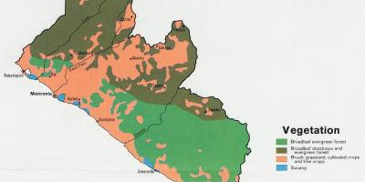 نقشہ کے پودوں کا نقشہ لائبیریا